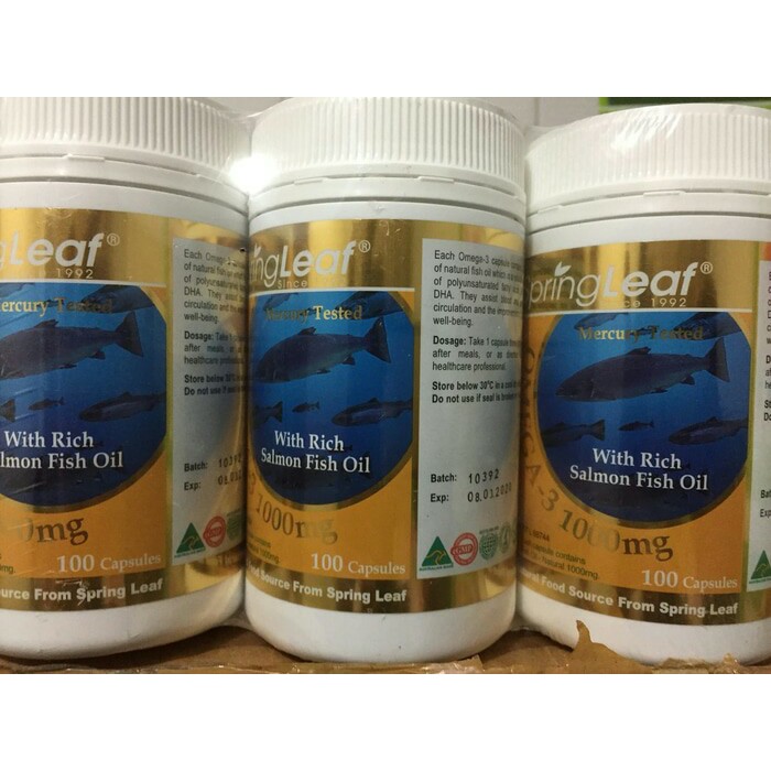 Spring Leaf Omega 3 Salmon Oil Vitamin Australia HALAL omg