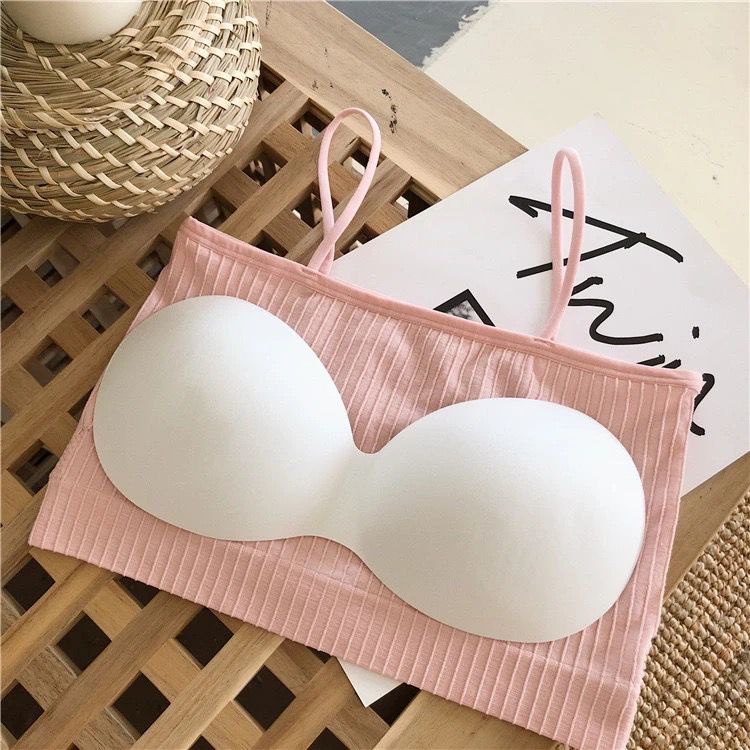 [ LINGERIE MASTER ] - (B-16) BH Ice Silk Bralette Tube Bra / Crop Top Bra Ice Silk Seamless Lingerie Halus / Bra Kemben CD&BRA BH Import-8
