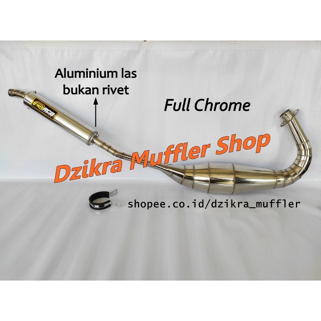 Knalpot Ninja 150 R RR SS 2 tak kolong kenalpot racing RCB chrome krom