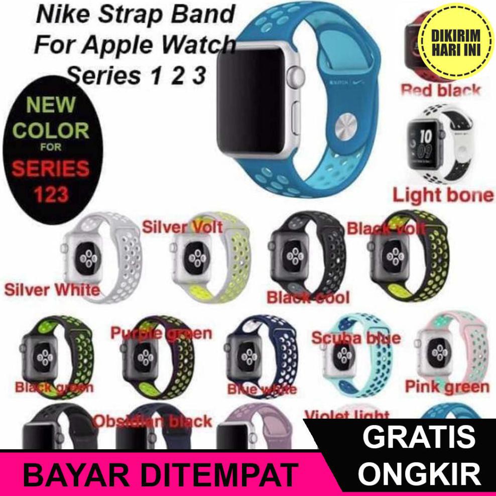 (BAYAR DITEMPAT) OE4673 STRAP IWATCH NIKE SPORT BAND APPLE WATCH SERIES 5 44MM 40MM