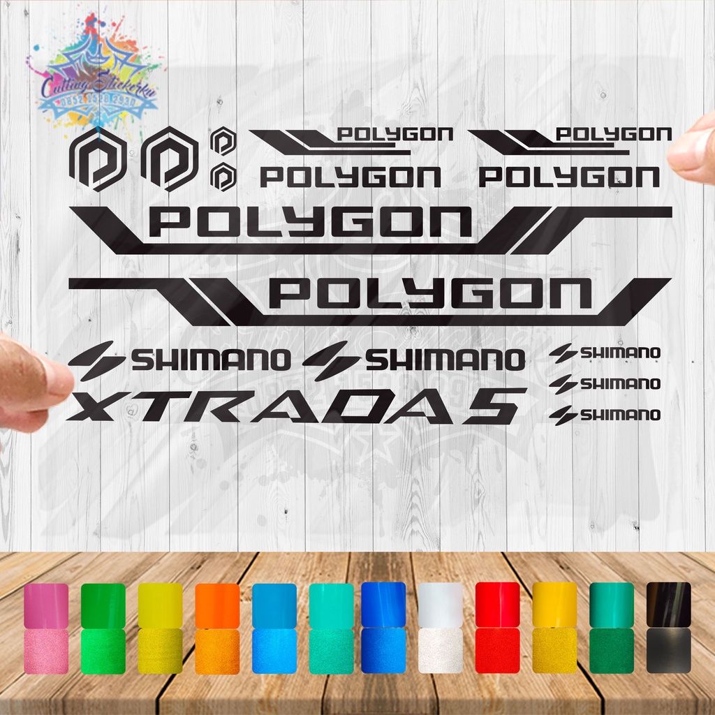 Polygon Extrada 5 Variasi Sepeda Sticker Frame Aksesoris Body Style Lipat Keren Decal Striping Bike 