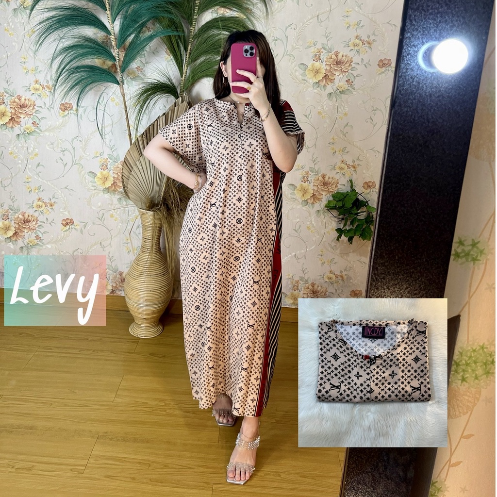 PART1 NCDY HOMEWEAR DASTER PANJANG SEMATA KAKI LD 130cm BUSUI FRIENDLY JUMBO-Levy