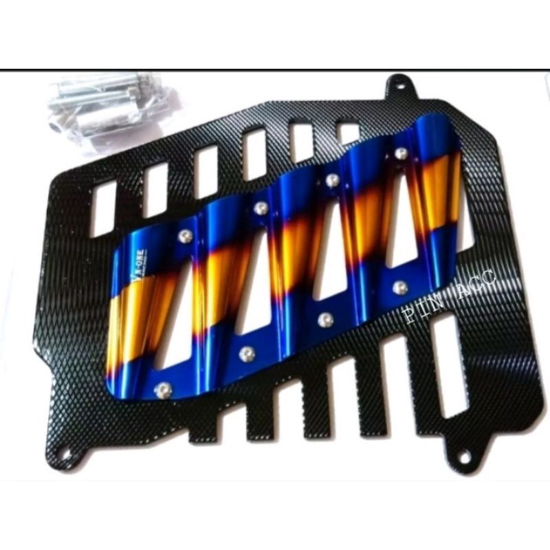 COVER RADIATOR NMAX/AEROX/LEXY/CARBON TWO TONE 100% SESUAI IKLAN BAHAN TEBAL FULL CENSI
