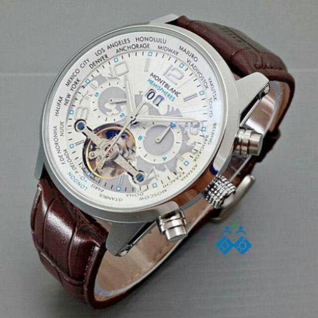 Jam Tangan MONTBLANC Hemispheres White Automatic