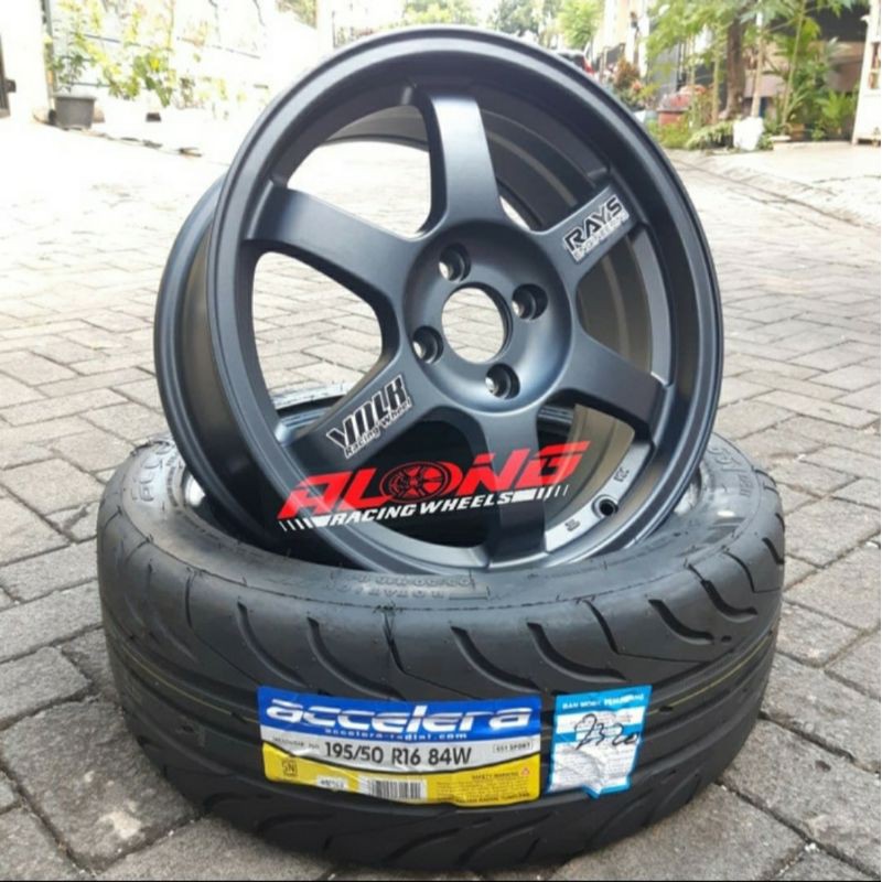 VELG Repl. RAYS TE37 SAGA R16 Navy Blue Lubang 4