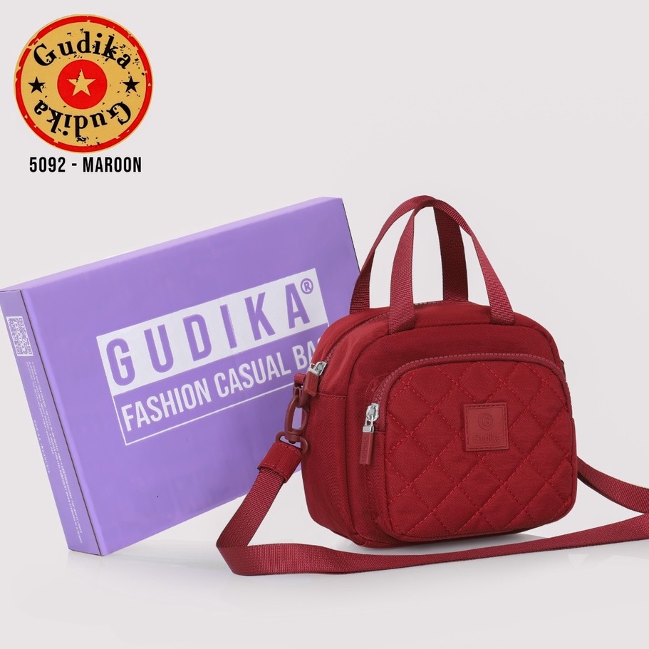 SALE GUDIKA 5092 Original - Tas Selempang Gudika Wanita Mini Kece Anti Air Import - Tas Wanita Selempang Bahu Kekinian Terbaru Bahan Nylon Waterproof - slingbag - tas mini - bag - cewek - fashion - branded - tas - slempang - ori - handbag - tas gudika bag