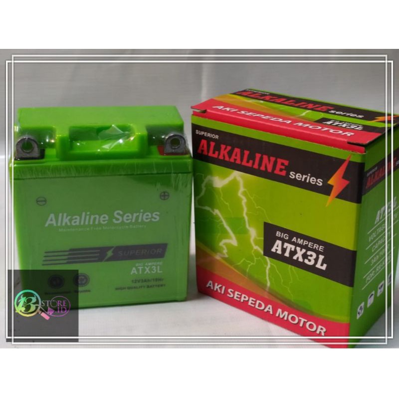 Jual AKI ALKALINE SERIES ATX3L 12V3Ah/10Hr ( TYPE RX-KING ) | Shopee