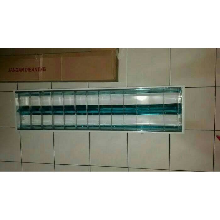 kap lampu RM neon 2x36watt / kap lampu neon plafon