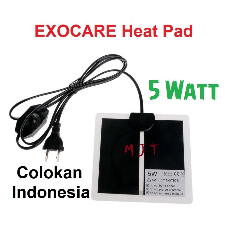 5w Heat Pad 14 x 15cm Heat Mat Pemanas incubator Kandang Kucing Anjing Kelinci Reptil Sulcata Aldabr