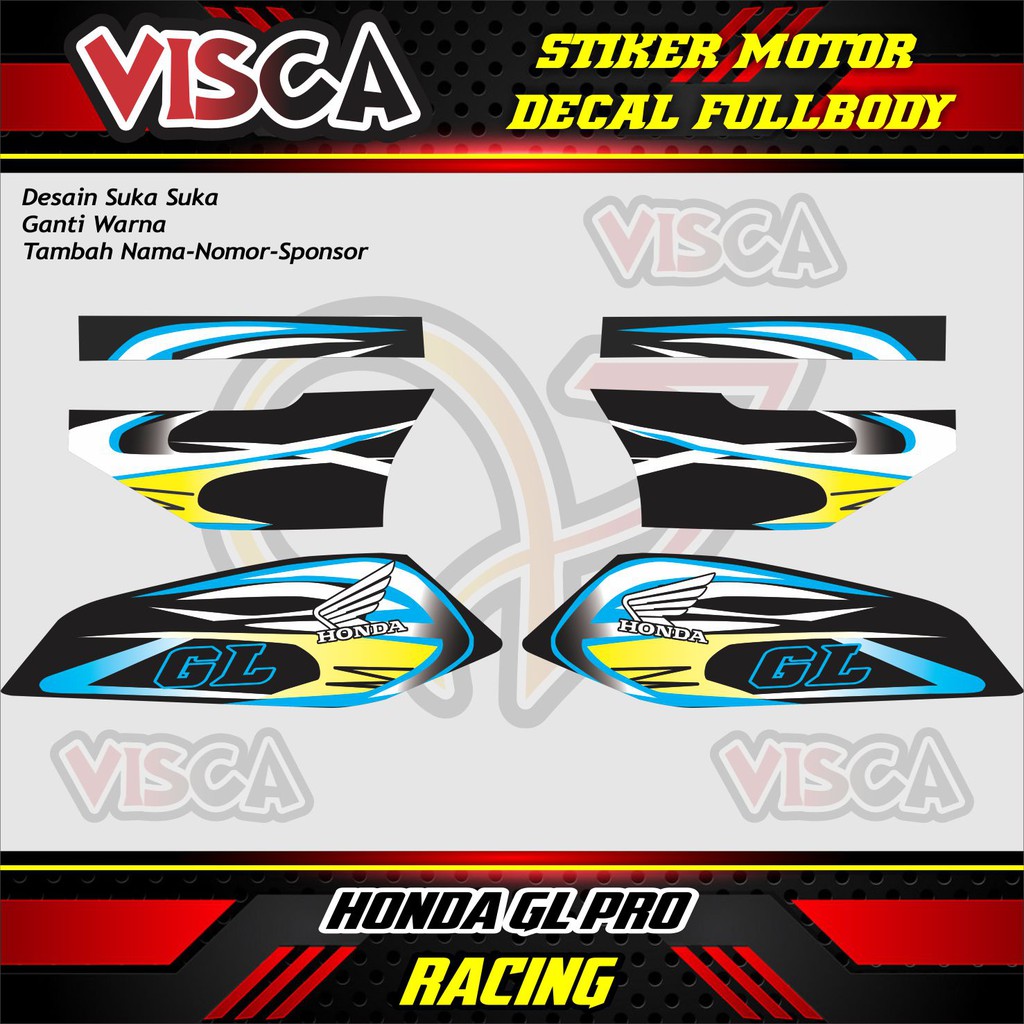 DECAL MOTOR GL PRO DECAL STIKER GL PRO DECAL STICKER GL PRO STIKER DECAL GL PRO RACING
