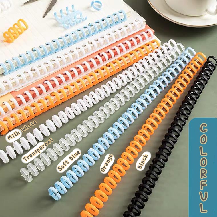 [THE UNIVERSE] Ring Binding Binder Plastik 30 Lubang Ukuran A4 B5 A5 A6 Spiral Binder DIY for Loose Leaf Paper - ST014