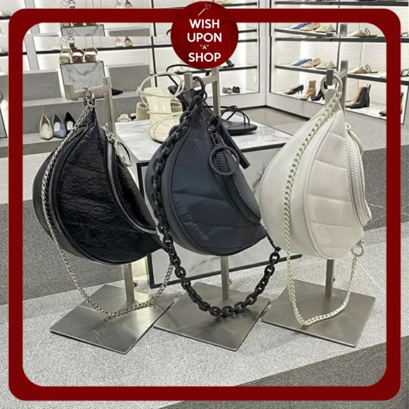 CK Semi-circle Wrinkled-Effect / Half Moon Xbody Bag