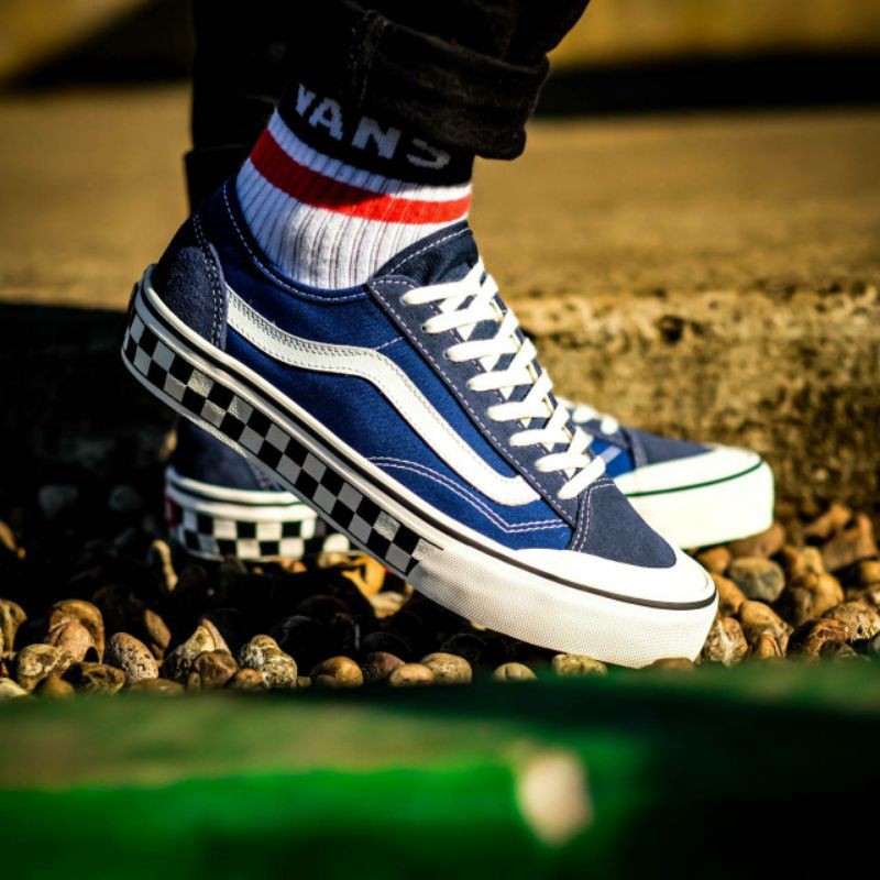 vans style 36 decon sf checkerboard true blue