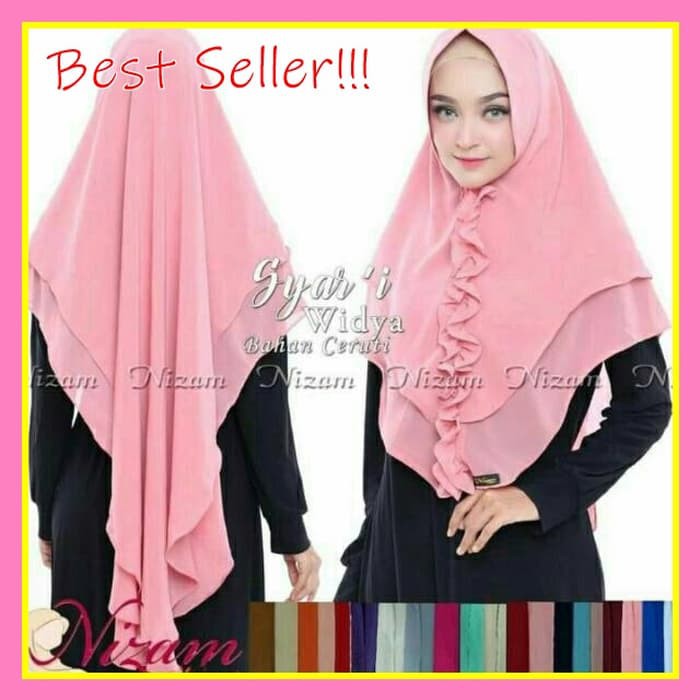Hijab Widya Pinguin Ceruty Dua Layer Jilbab Syari Berkualitas