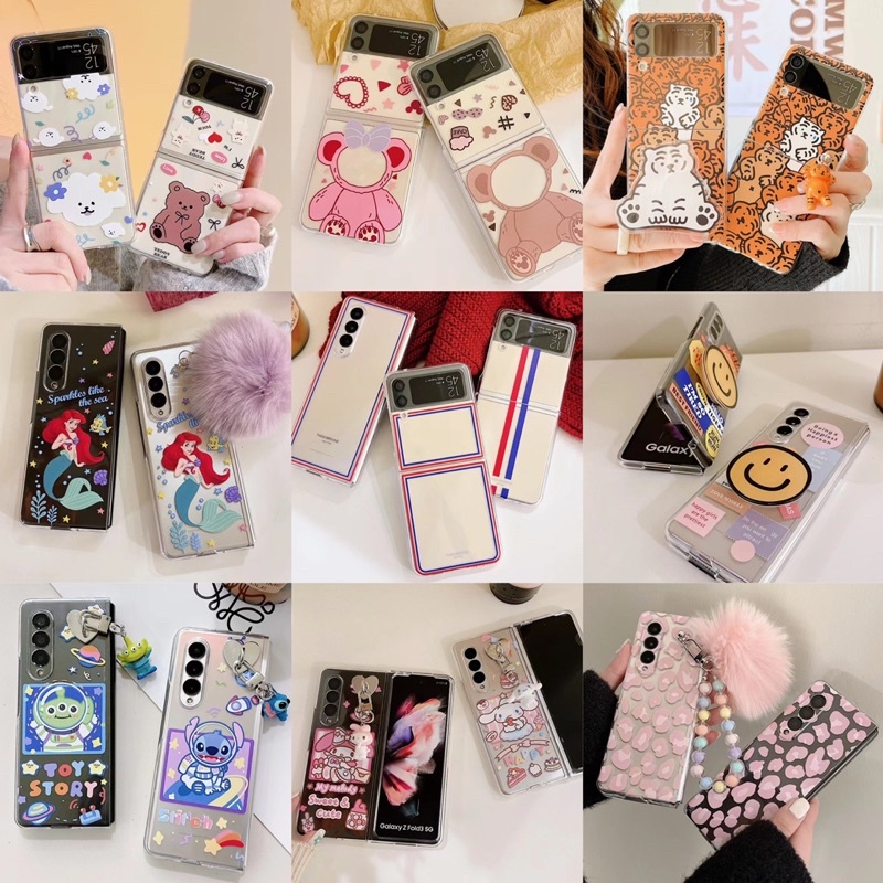 Korean Case Samsung Z Flip 3 Zflip3 Zflip Zfold3 Fold 3 Fold3 [SUPER CUTE]