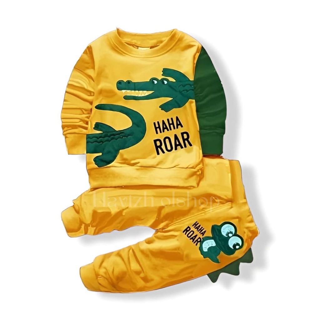 stelan anak motif crocodile 1-6thn / pakaian anak terbaru