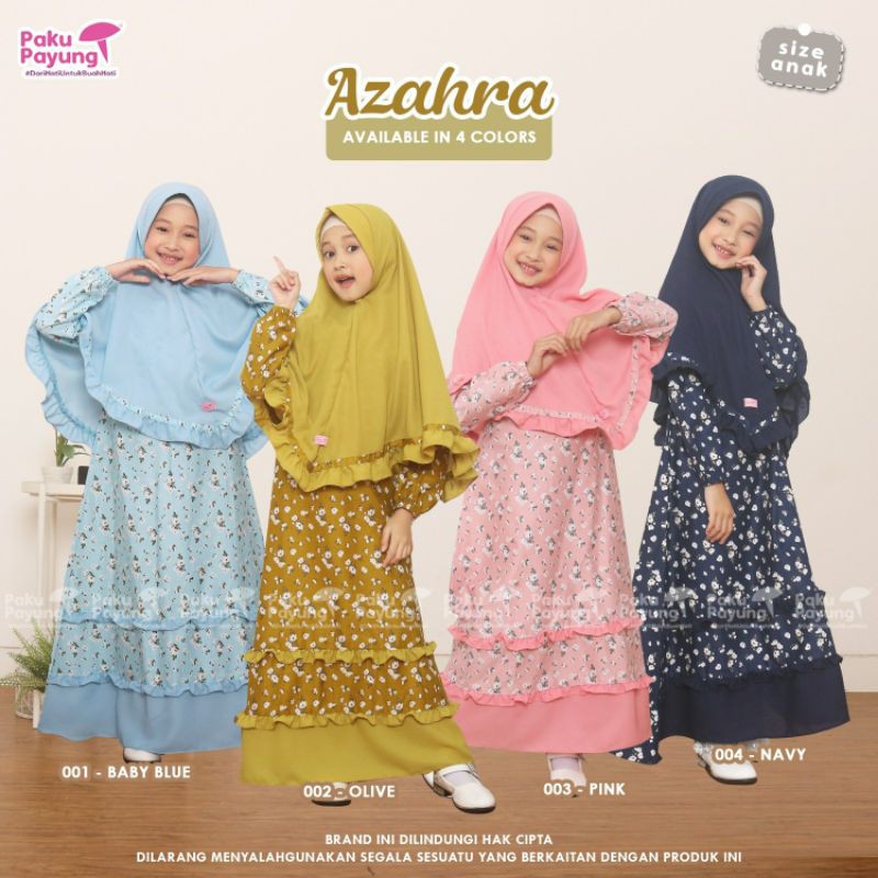 Azahra Series Ori By Paku Payung PPC Terbaru Gamis Baby Anak Remaja Katun Jepang