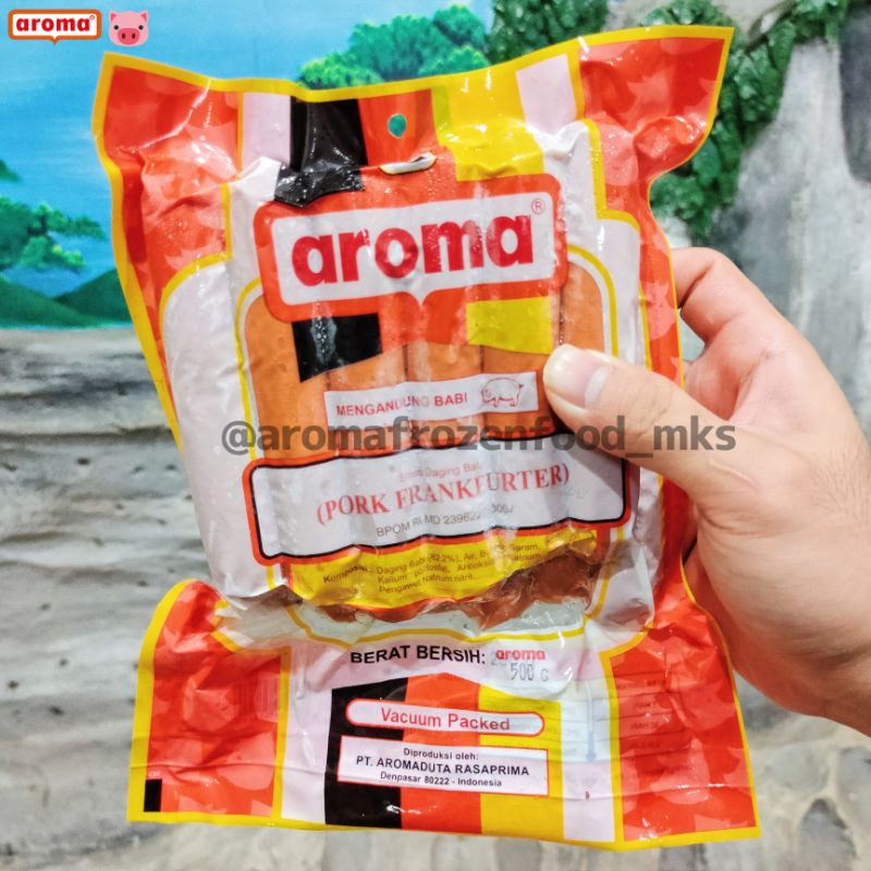

AROMA PORK FRANKFURTER SAUSAGES / SOSIS BABI 500 GR