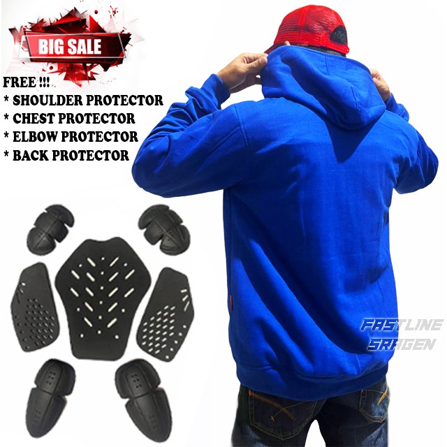 Sweater Protector Hoodie Zipper Biker Motor / Skate / Sport / BMX / Sunmory Bahan Cotton Polyster