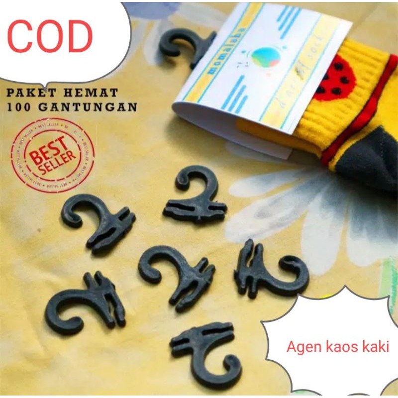 HANGER gantungan kemasan kaos kaki / isi 100 pcs