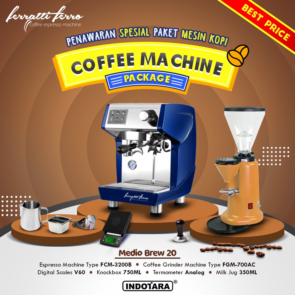 Paket Mesin Kopi Medio Brew 17 - 24