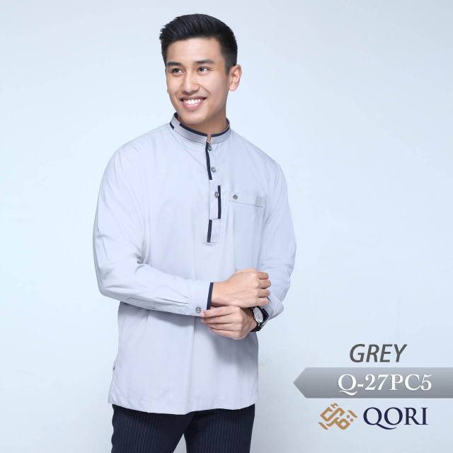 Baju Koko Pria Lengan Panjang Qori Seri Q27