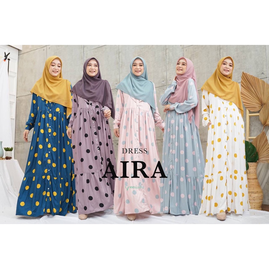 AIRA DRESS BY GREENISM | Dress Greenism Terbaru (September 2021)