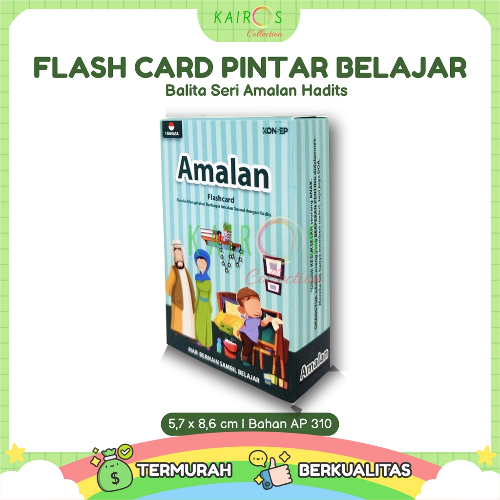 Flashcard Flash Card Kartu Pintar Belajar Balita Seri Amalan Hadits