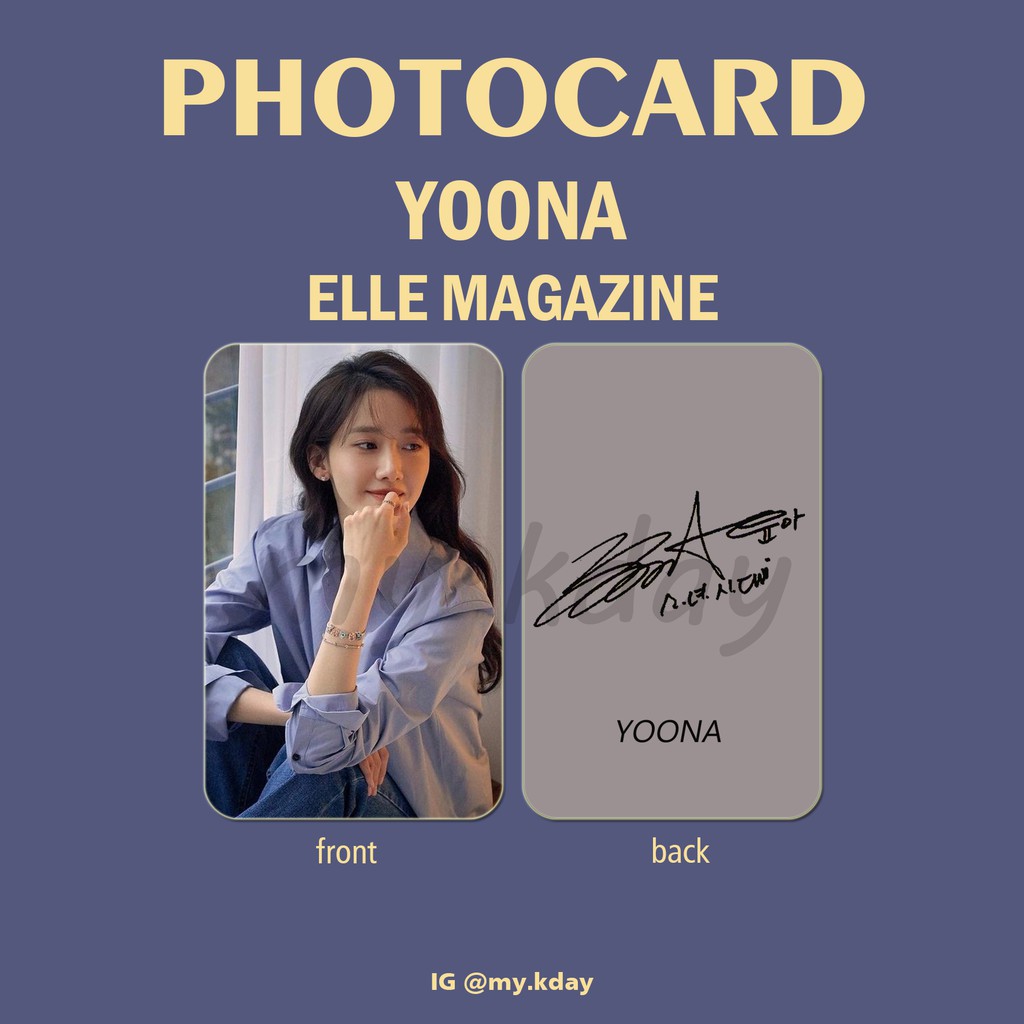 PC-0305, Unofficial Photocard Yoona ELLE Magazine 2 sisi
