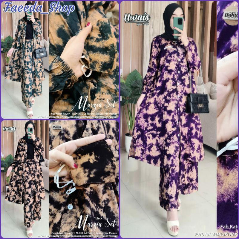 SETELAN CANTIK BEST SELLER WANITA MUSLIMAH SYARI MODERN TERBARU MURAH ORI 2021 MARGIA BY UWAIS