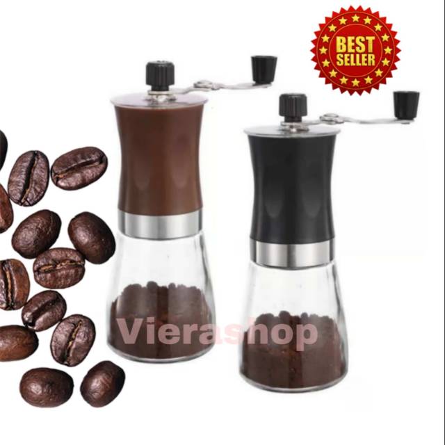 Grinder Kopi Manual Penggiling Kopi Murah Handy Coffee Grinder Glass Shopee Indonesia