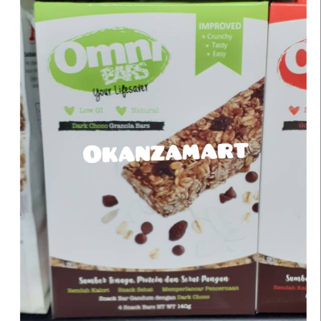 

Omny Chewy Dark Choco Bars Box 4x35gr