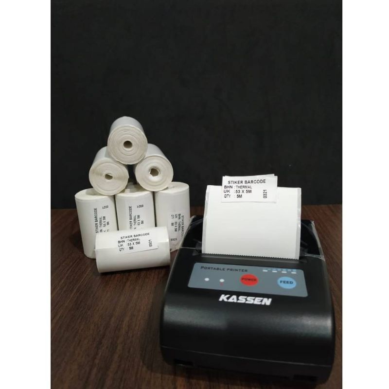 

COD KERTAS STIKER LABEL PRINTER BLUETOOTH THERMAL 58X30 5M