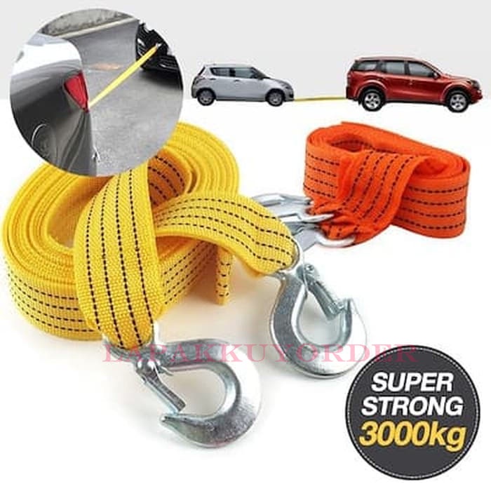 Tali Derek Mobil / Penarik Mobil Mogok / Penderek Mobil Darurat / Car Emergency Tow Rope / Tali Kuat Penarik Mobil / Towing Rope / Tali Bantu Tarik Mobil Mogok Rusak Murah