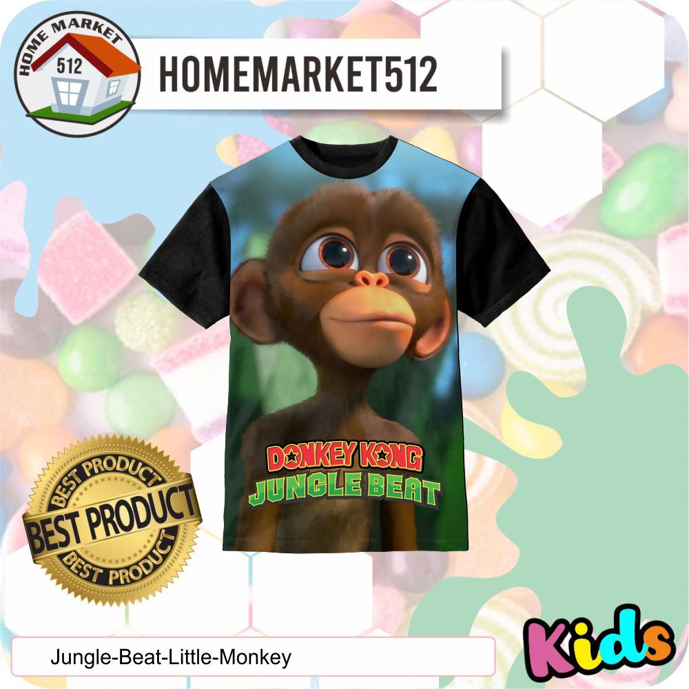 Kaos Anak Jungle Beat Little Monkey Kaos Anak Laki-Laki Dan Perempuan | HOMEMARKET512