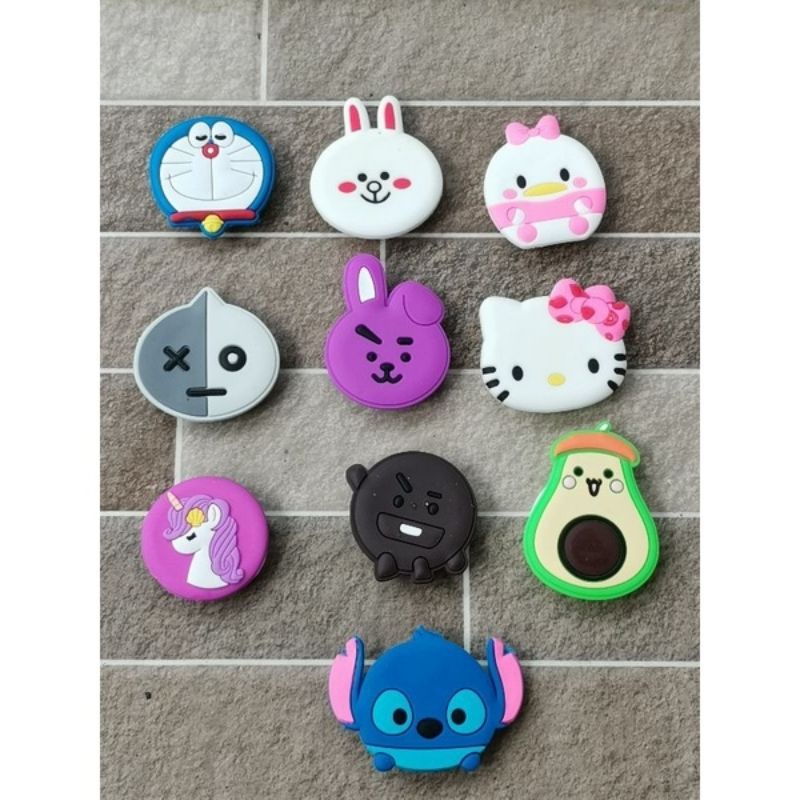 Pop Soket Socket Popsocket Holder HP 3D Karakter popsoket BTS stitch kelinci bebek hallo kitty