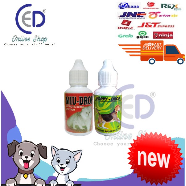 MIU &amp; POPPY DROP 30ML OBAT ANTI BIOTIK TETES UNTUK KUCING &amp; ANJING