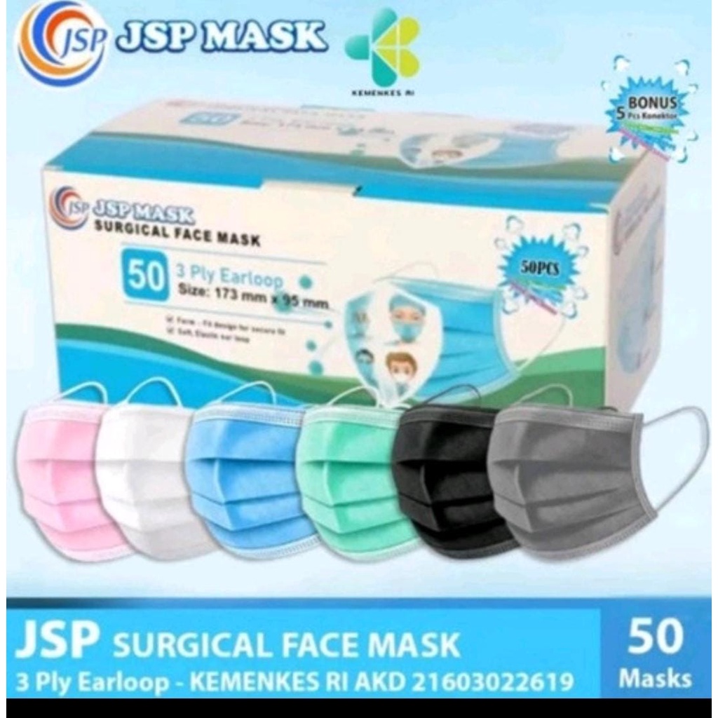 MASKER EARLOOP JSP/ MASKER JSP DEWASA/ MASKER CANTOL JSP