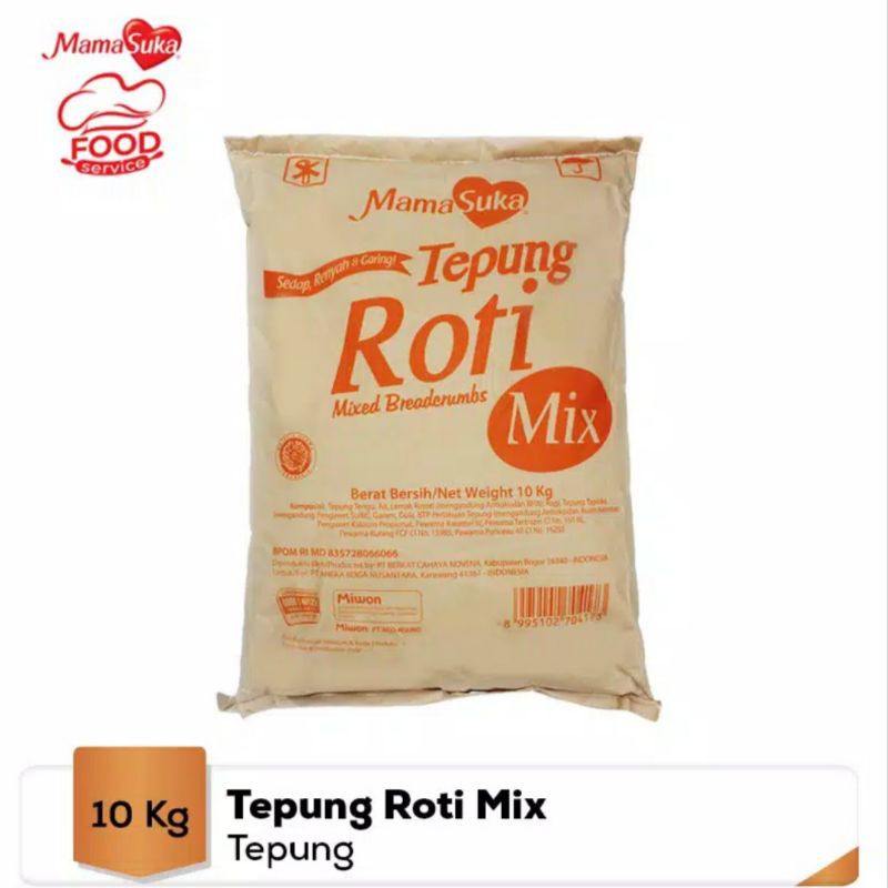 

tepung roti mamasuka mix 10 kg / bread crumb ball