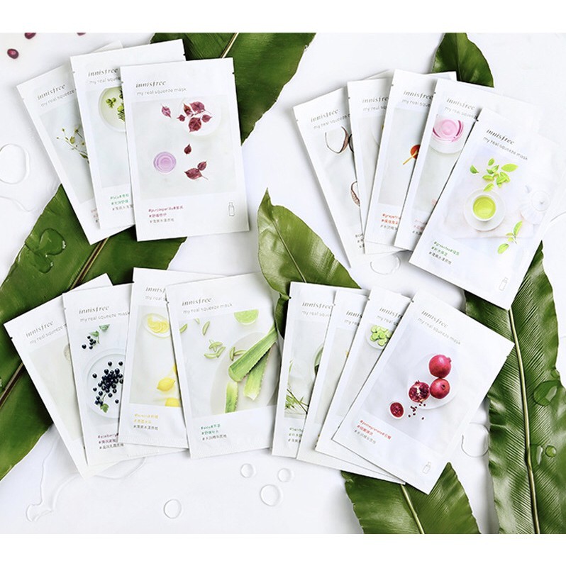 INNISFREE Sheet Mask My Real SqueezeMasker Innnisferr Wajah Masker Muka/Masker Murah/Nature Reublic