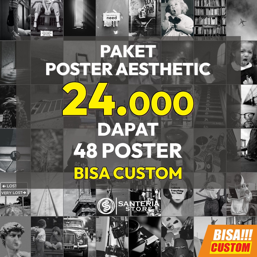 Poster Dinding Aesthetic | Isi 48 Poster | Poster Custom | Poster Aesthetic | Poster Band Retro Vint