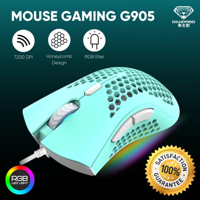 Gaming Divipard Mouse Gaming Honey Comb G905 Rgb Effects 7200Dpi Macro