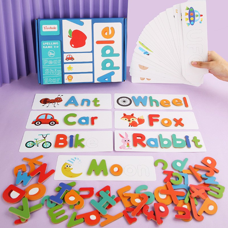 TweedyToys - Spelling Game Treehole Baru Versi 2 - Mainan Edukasi Kayu Mengenal Huruf