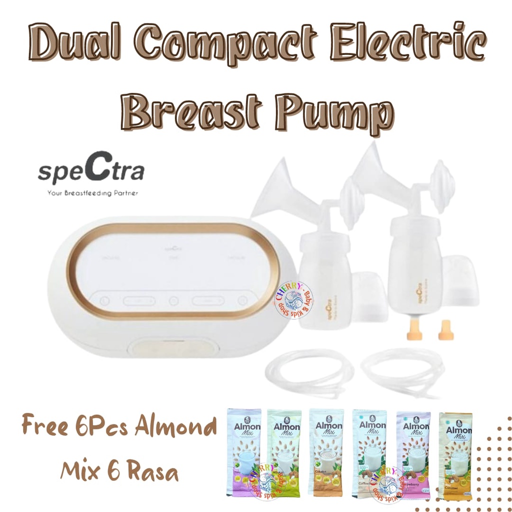 Spectra Pompa Asi Elektrik Dual Compact Free Almond Mix Hospital Grade Easy Travel Electric Breast Pump CBKS