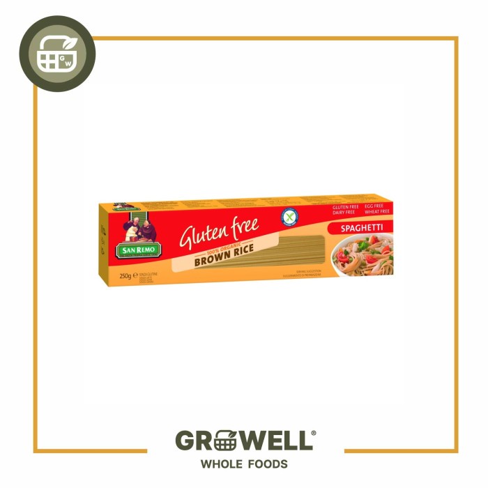 

San Remo Brown Rice Pasta Spaghetti 250Gr