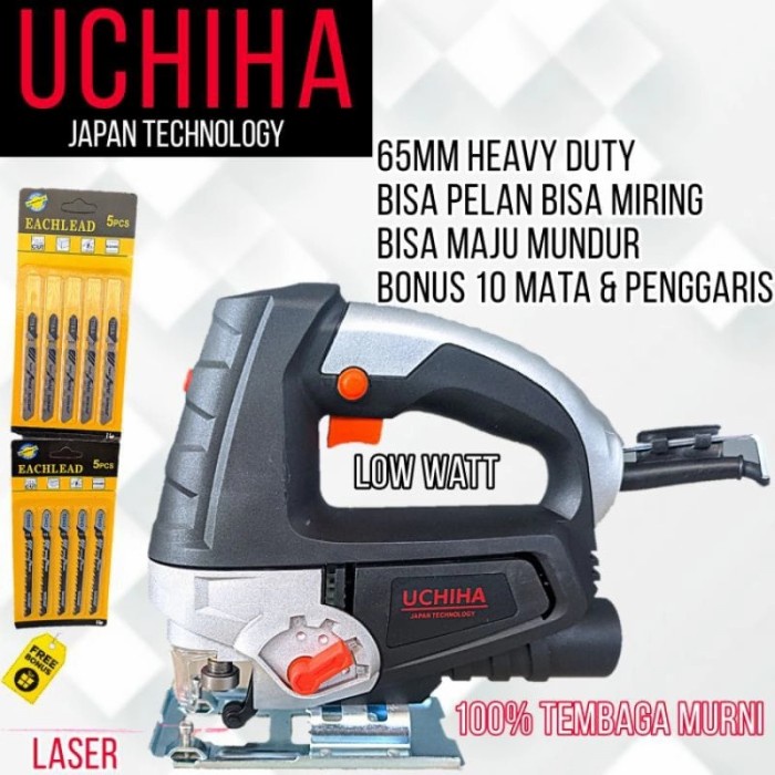 promo jigsaw laser 65mm gergaji kayu triplek UCHIHA japan bonus mata