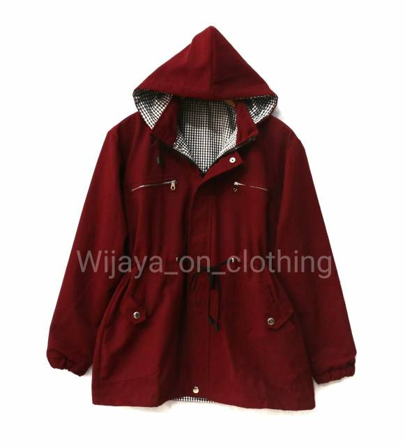 ☛bd✧【Terbaik】 [COD BAYAR DITEMPAT]Jaket parka cewe ATTENTION PARKA kanvas panas musim gugur | parka