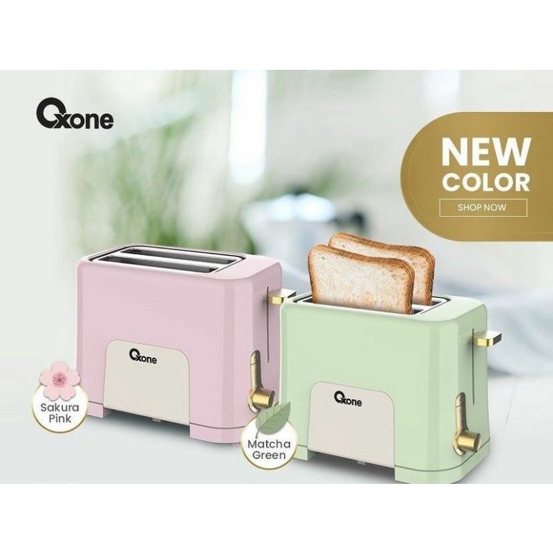 Pemanggang Roti Ox 111 Eco Bread Toaster Matcha Green & Sakura Pink Oxone Hemat Listrik