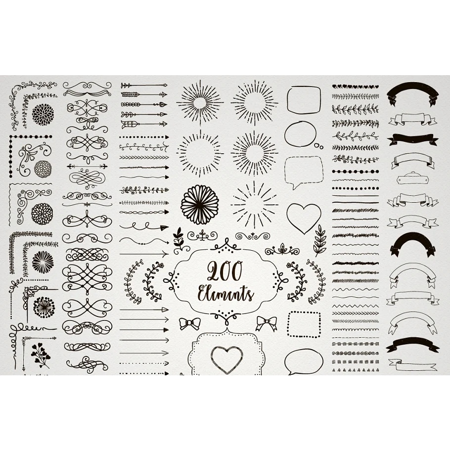 200 Decorative Elements