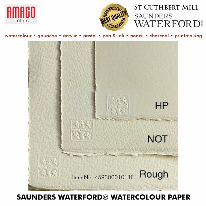 Saunders Waterford Watercolour Paper Rough Grain - White - 20 lbr - 300g - 510x360mm